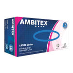 Guantes de látex Ambitex sin polvo, crema, grandes